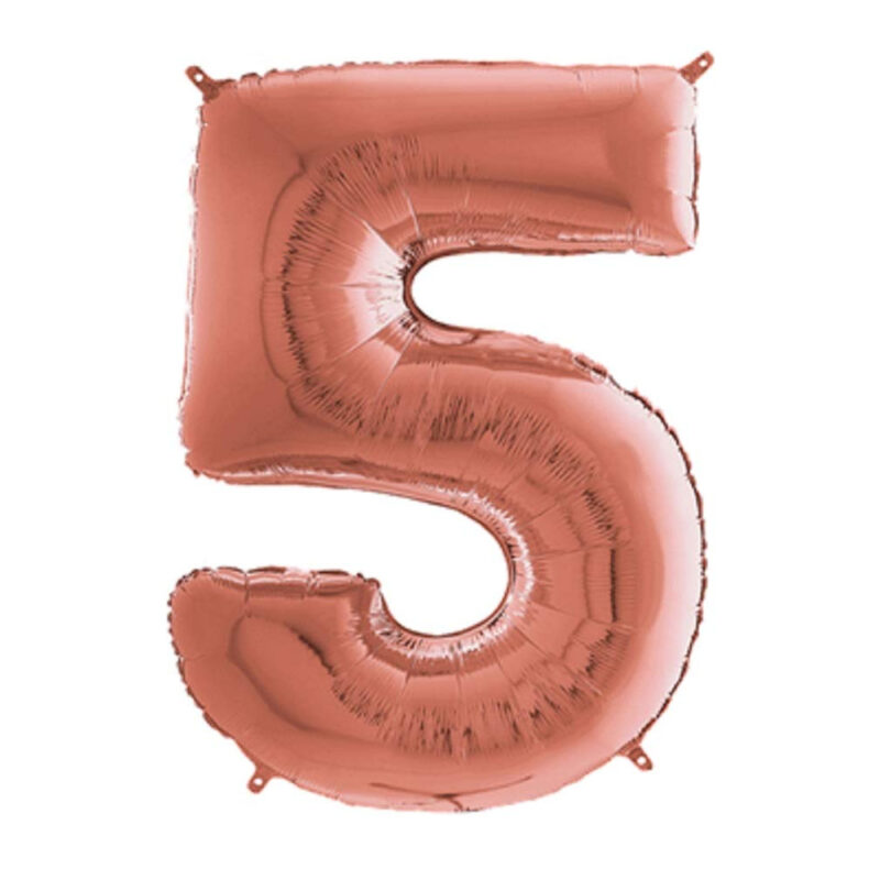 40" Giant Rose Gold Foil Number Balloon - Birthday Decorations (5)