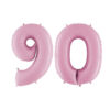 40" Foil Number Balloon - Party Decorations - Assorted Colours & Numbers (Pastel Pink, Number 90)
