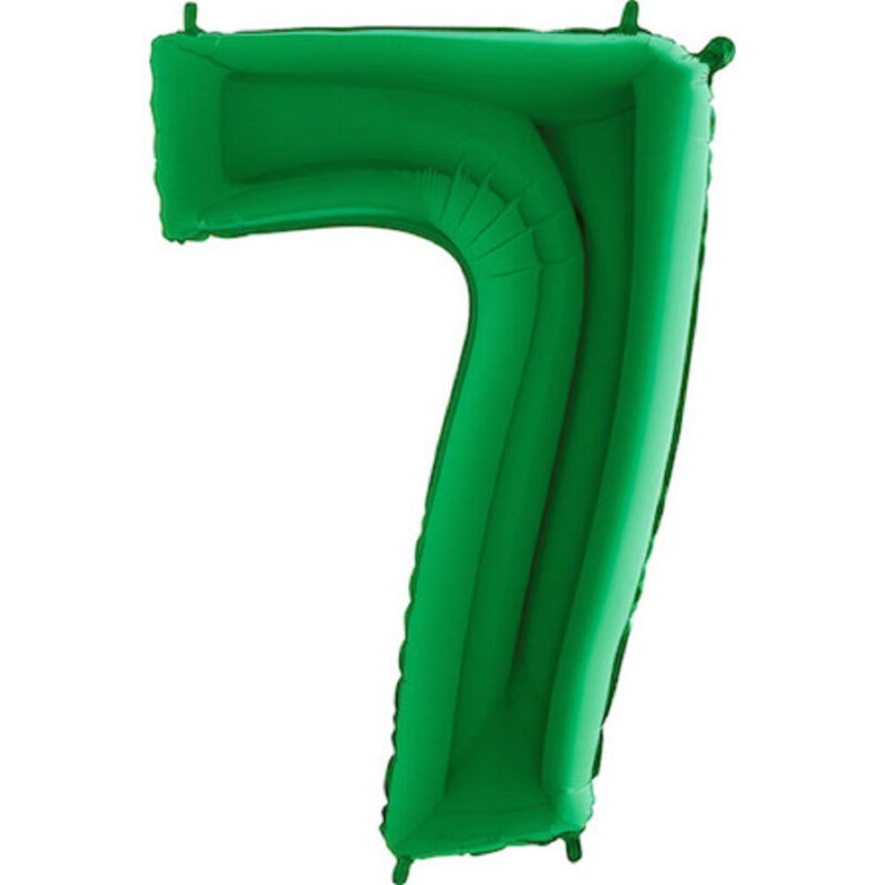 40" Foil Number Balloon - Party Decorations - Assorted Colours & Numbers (Green, Number 7)