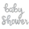 Baby Shower -14” Silver Script Letter Balloons – Inflate with Air