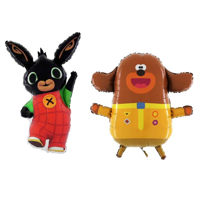 Giant Jumbo Size Hey Duggee + Bing C Beebies Character Foil Balloons - Kids Party Balloons