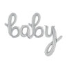 14” Silver Script Letter Balloons – 'Baby' Inflate with Air