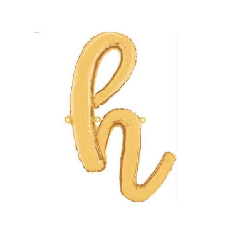 14" Gold Script Letter Balloons - Party Decorations (H)