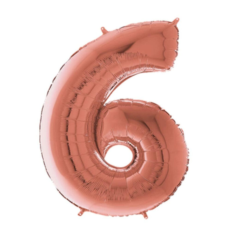 40" Giant Rose Gold Foil Number Balloon - Birthday Decorations (6)