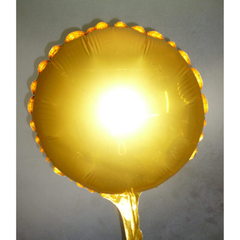 9" Round Gold Plain Mini Foil Balloon