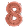 40" Giant Rose Gold Foil Number Balloon - Birthday Decorations (8)