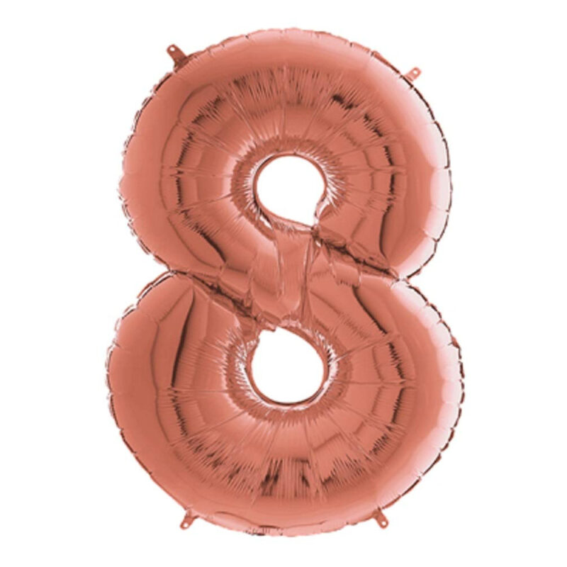 40" Giant Rose Gold Foil Number Balloon - Birthday Decorations (8)