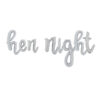 Hen Night -14” Silver Script Letter Balloons – Inflate with Air