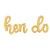 Hen Do -14” Gold Script Letter Balloons – Inflate with Air