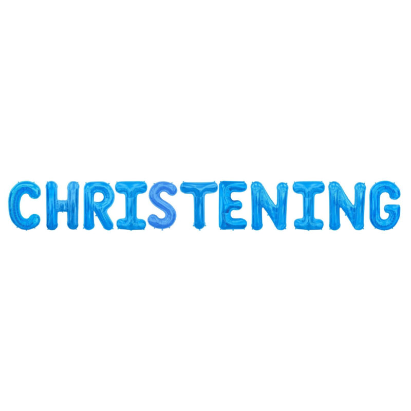 16" Christening Balloons - Air Fill Only - Blue