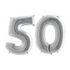 40" Holographic Foil Number Balloon - Party Decorations (Holographic, Number 50)