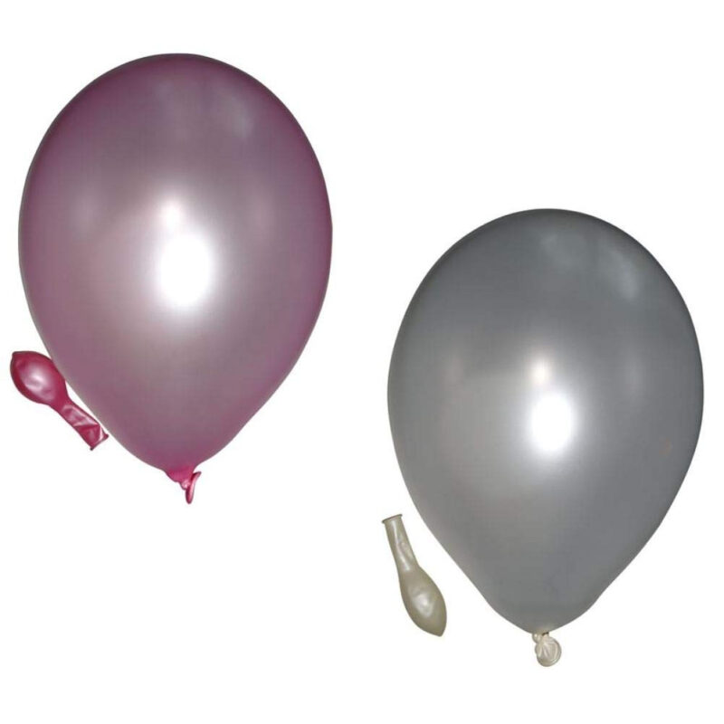 Pack of 50 12 inch Latex Balloons in Baby Pink and Pearl White - Party Decorations