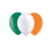 Pack of 12 St Patrick's Day Latex Balloons - 4 Green, 4 White, 4 Orange 12" Balloons - Party Decorations