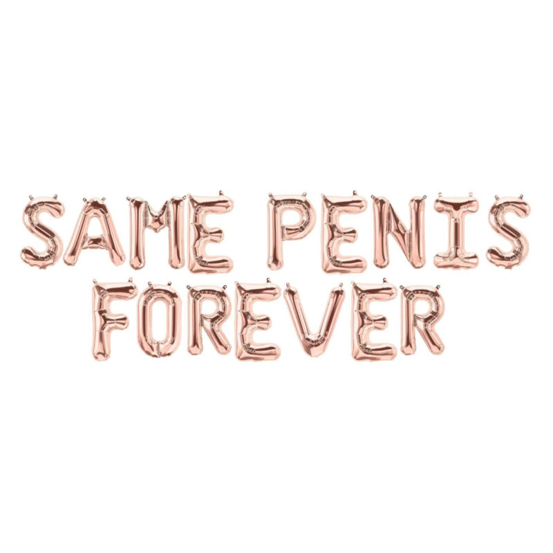 16" Same Penis Forever Balloons - Air Fill Only - Rose Gold