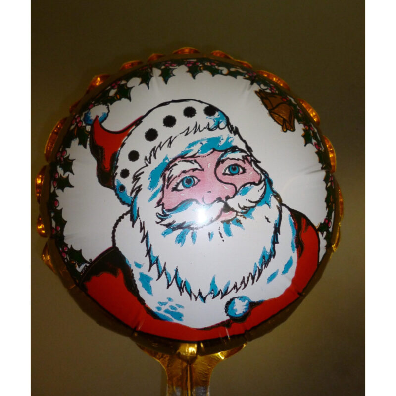 9" Round Gold Santa Mini Foil Balloon