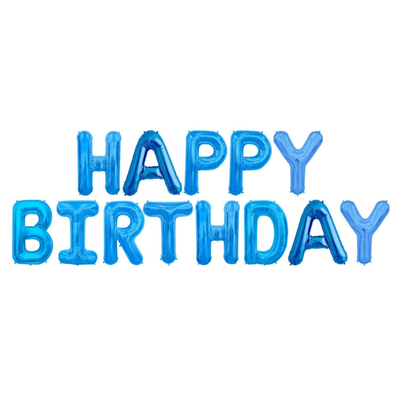 16" Happy Birthday Balloons - Air Fill Only - Blue