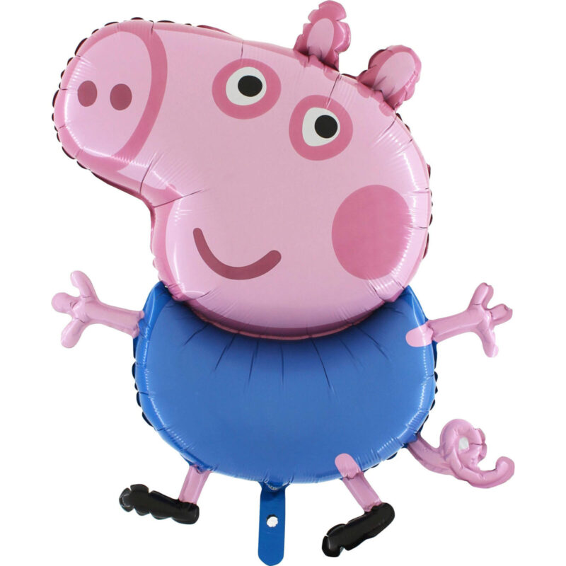 37 Inch Giant Jumbo Size Peppa Pig Characters -Peppa Or George- Foil Balloon - Kids Party Balloons (George Pig)