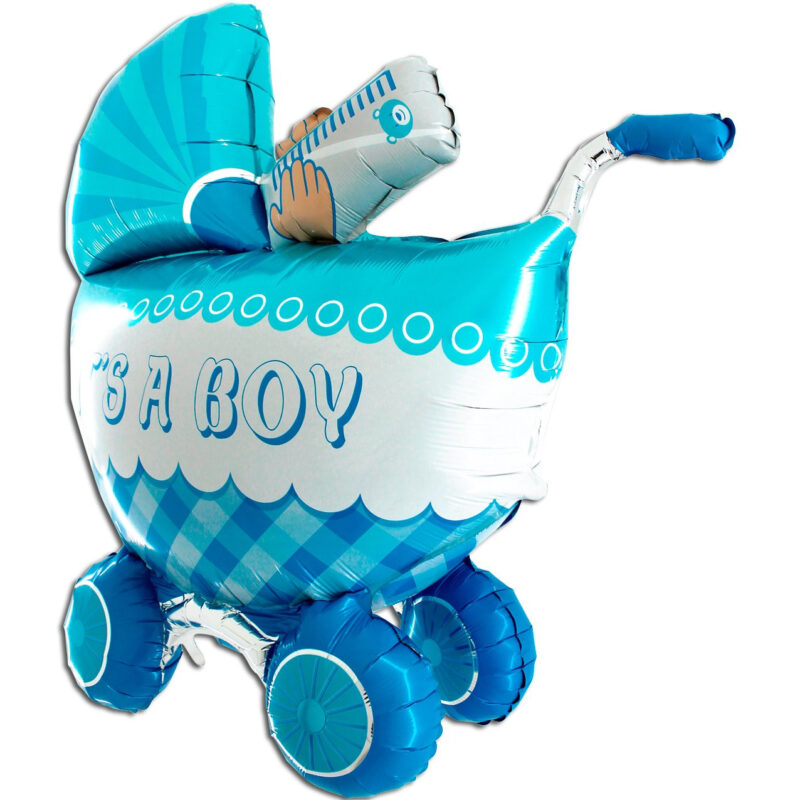40" Its A Boy Buggy Shape Balloon - New Baby Balloon - Party Balloon