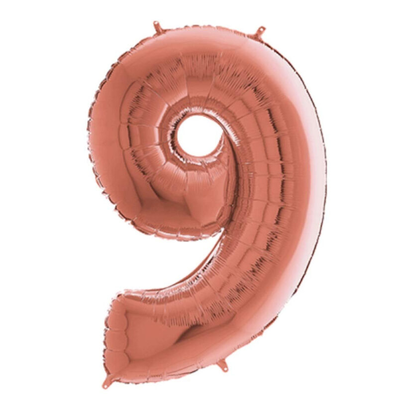 40" Giant Rose Gold Foil Number Balloon - Birthday Decorations (9)