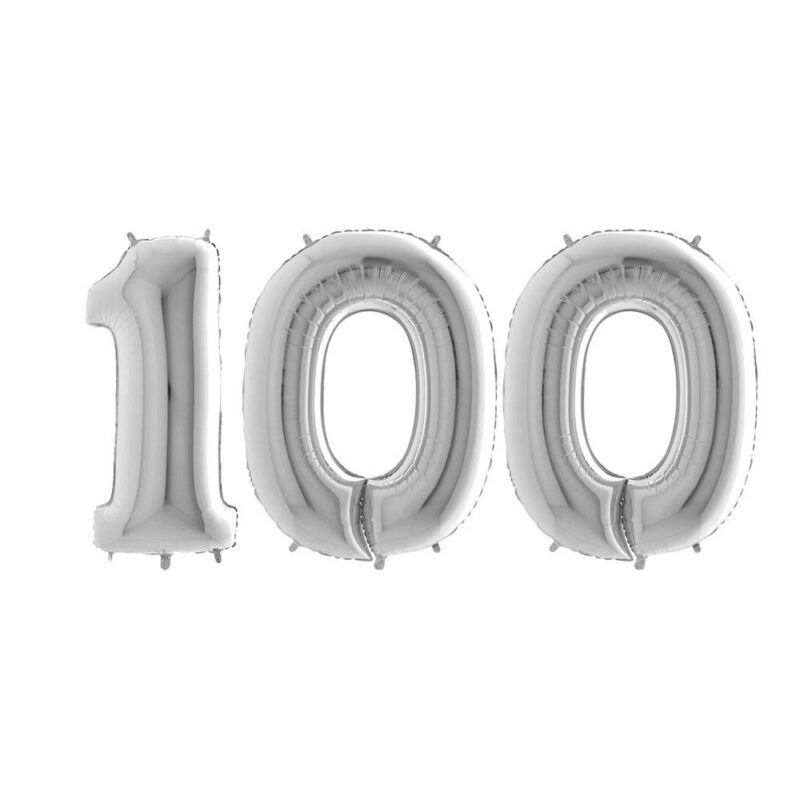 40" Silver Foil Number Balloon - Number 2 - Party Decorations