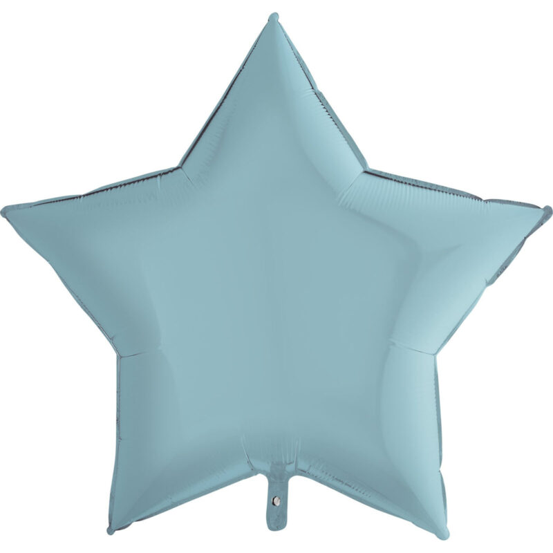 40" Pastel Blue Star Shape Balloon - Foil Balloon - Party Balloon