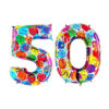 40" Foil Number Balloon - Party Decorations - Assorted Colours & Numbers (Multi, Number 50)