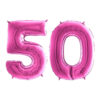 40" Foil Number Balloon - Party Decorations - Assorted Colours & Numbers (Pink, Number 50)