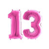 40" Foil Number Balloon - Party Decorations - Assorted Colours & Numbers (Pink, Number 13)