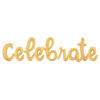 14” Gold Script Letter Balloons – Celebrate- Inflate with Air