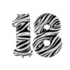 40" Foil Number Balloon - Party Decorations - Assorted Colours & Numbers (Zebra, Number 18)