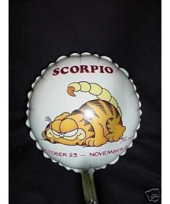 7" Scorpio Starsign Garfield Mini Foil Balloon with Cup and Stick