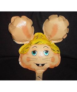 12" Mouse Shaped Mini Foil Balloon with Cup and Stick