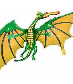 36" Green Dragon Shaped Foil Balloon
