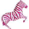 3 x 33" Pink & White Zebra Shaped Foil Balloons