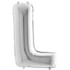40" Silver Foil Letter Balloon - Party Decorations - L
