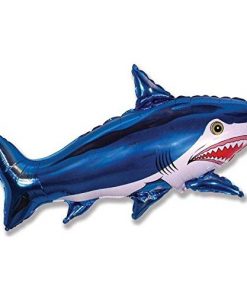 40" Blue Shark Under The-Sea Kids Birthday Party Foil Balloon