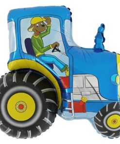 31 Inch blue Tractor Shaped Foil Balloon