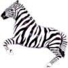3 x 33 Black & White Zebra Shaped Foil Balloons