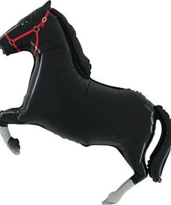 Pack of 3 x 34" Black Horse Shaped Foil Balloon