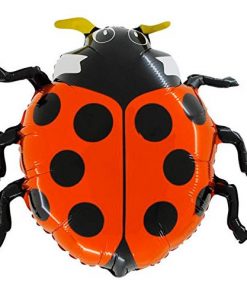 60cm (24") Red Ladybird Foil Air Or Helium Fill Balloon- Party Decorations