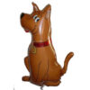 Brown Sitting Dog Shape Foil Balloon- Allan Doggy