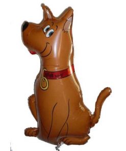 Brown Sitting Dog Shape Foil Balloon- Allan Doggy