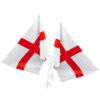 Pack Of 4 England St George Cross Car Window Supporters Flag 45cm x 30cm - Waving flag - Cricket World Cup/Euros