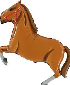 Set of 3 - 34" Light Brown Horse Shaped Foil Balloons