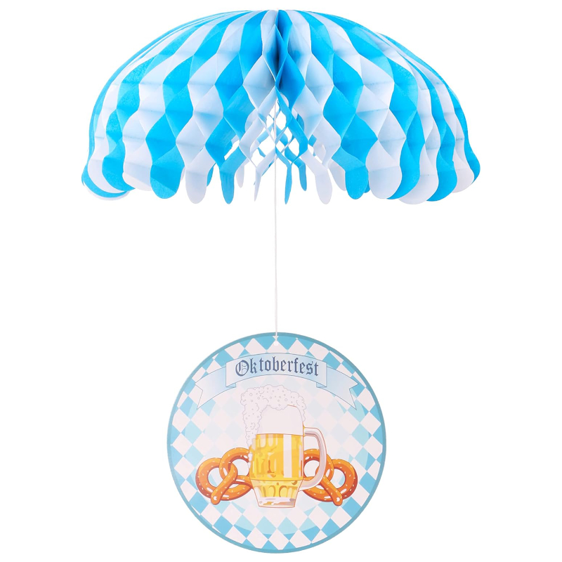 30cm Oktoberfest Parachute Paper Decoration - Party Decoration