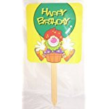 Pack of 3 63cm Happy Birthday Clown Garden Sign - Birthday Party Supplies - Party Accessories