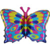35 Inch Colourful Butterfly Foil Balloon - Air or Helium Fill