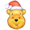 36" Pooh in Santa Hat Foil Balloon