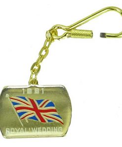 1981 Charles & Diana Royal Wedding Union Jack Commemorative Keyring
