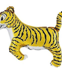 3 x 34 Inch Tiger Shaped Foil Balloons